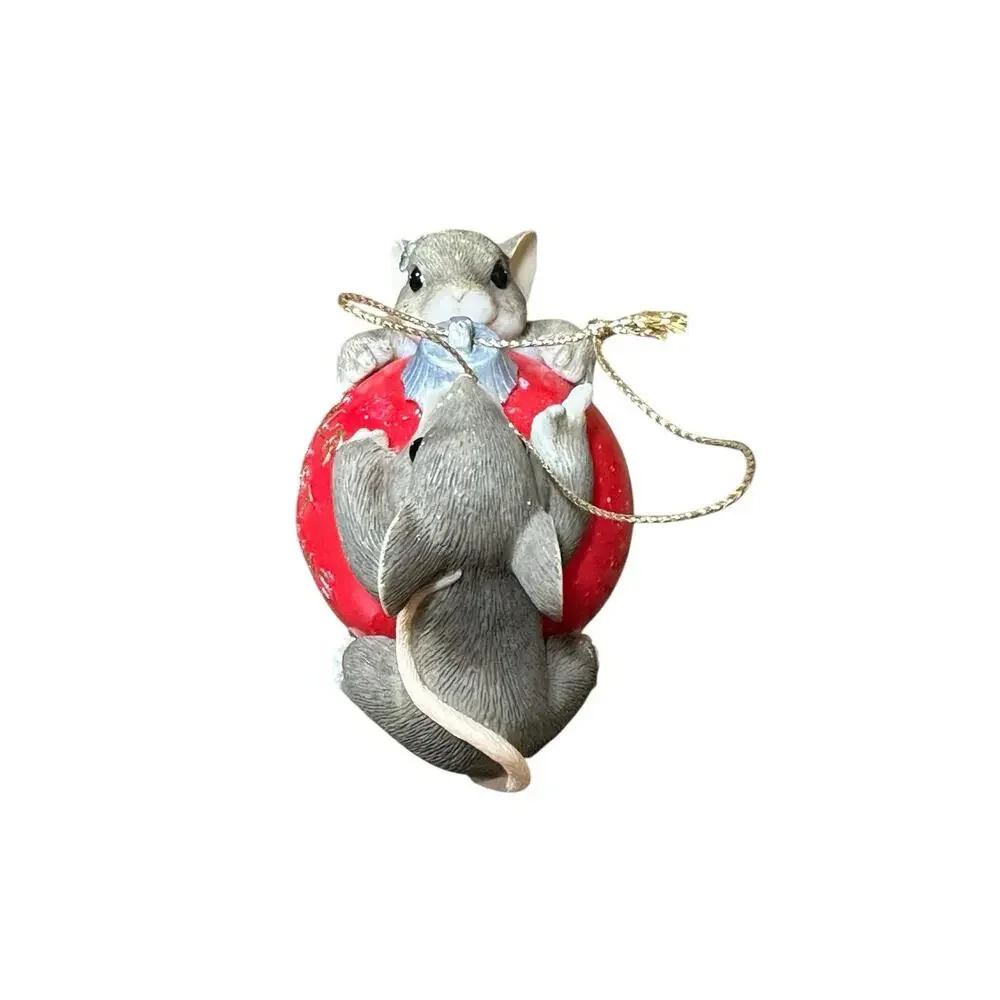 CHARMING TAILS Our First Christmas Ball With You Limited Edition Mice Vtg‎ 90s